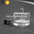 100ml quadratische Glasflasche mit schwarzer Kappe